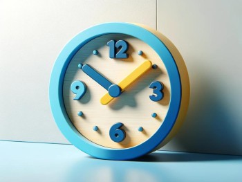 A smaller clock prominently displayed representin v2