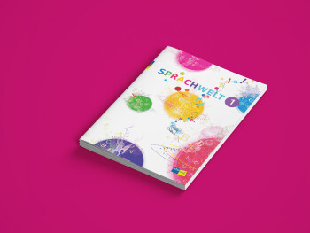 Sprachwelt A4 Brochure Mockup Mobil pink
